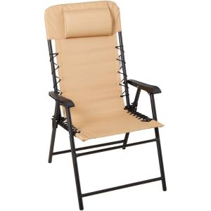 INSTYLE Fabric High Back Folding Chair - Taupe