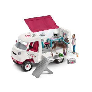 Schleich Horse Club Mobile Vet With Hanoverian Foal - 42370