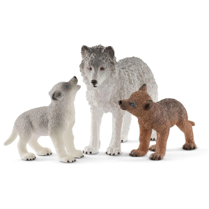 Schleich Wild Life Mother Wolf With Pups - 42472