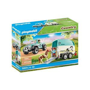 Playmobil COUNTRY Car With Pony Trailer 70511