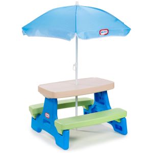 Little Tikes Easy Store Jr. Play Table With Umbrella - Blue/Green