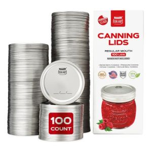 ForJars Regular Mouth Canning Lids 100 Pack 