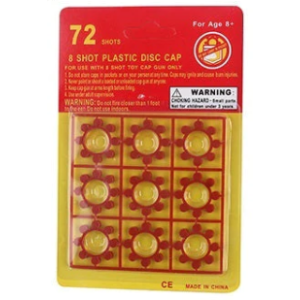 8 Shot Plastic Disc Caps - 72 Shots