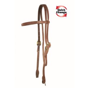 Western Rawhide Signature Harness Leather Quick Change Browband Bridle 202132-56