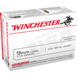 Winchester 9mm Luger 115GR FMJ USA9MMVP