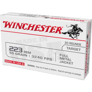 Winchester 223 Rem 55GR FMJ Target W223K