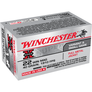 Winchester 22 Win Mag 40GR Super X FMJ X22M