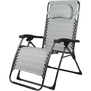INSTYLE Outdoor Oversized Zero Gravity Camping Chair - Grey